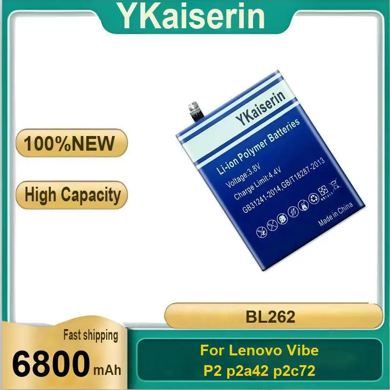 

Mobile Phone Battery For Lenovo Vibe P2 P2a42 P2c72 Good Low-Temperature Performance Strong Compatibility 6800Mah BL262