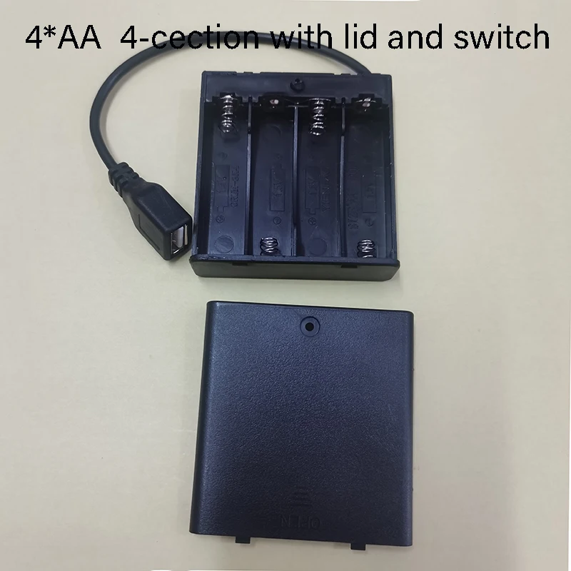 1PCS Tragbare AA/AAA/18650 USB Direkt Lade Fall 2/3/4/6/8 abschnitte USB Batterie Ladegerät Box Mit Deckel Und Schalter Weibliche USB – Detail 6