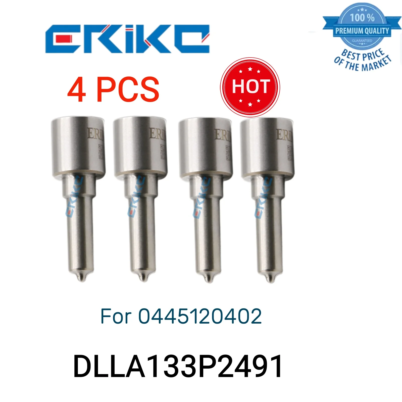 

4 PCS DLLA133P2491 0 433 172 491 Diesel Nozzle DLLA 133 P 2491 Common Rail Nozzle DLLA 133P2491 Nozzle fit for 0445120402