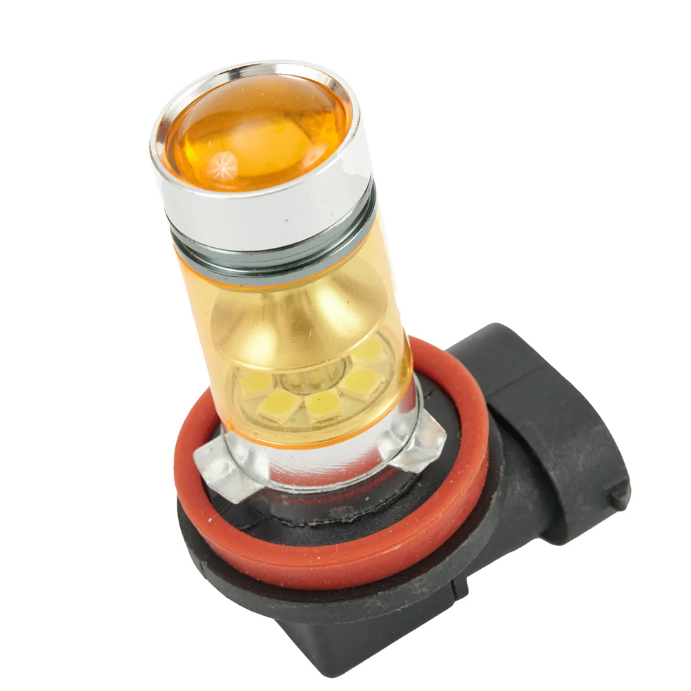 2X أضواء السيارة 4300K سيارة H11 H8 الضباب ضوء السوبر مشرق الأصفر 2323 LED 100 واط مصباح قيادة لمبات تيار مستمر 12 فولت-24 فولت سيارة الوصول