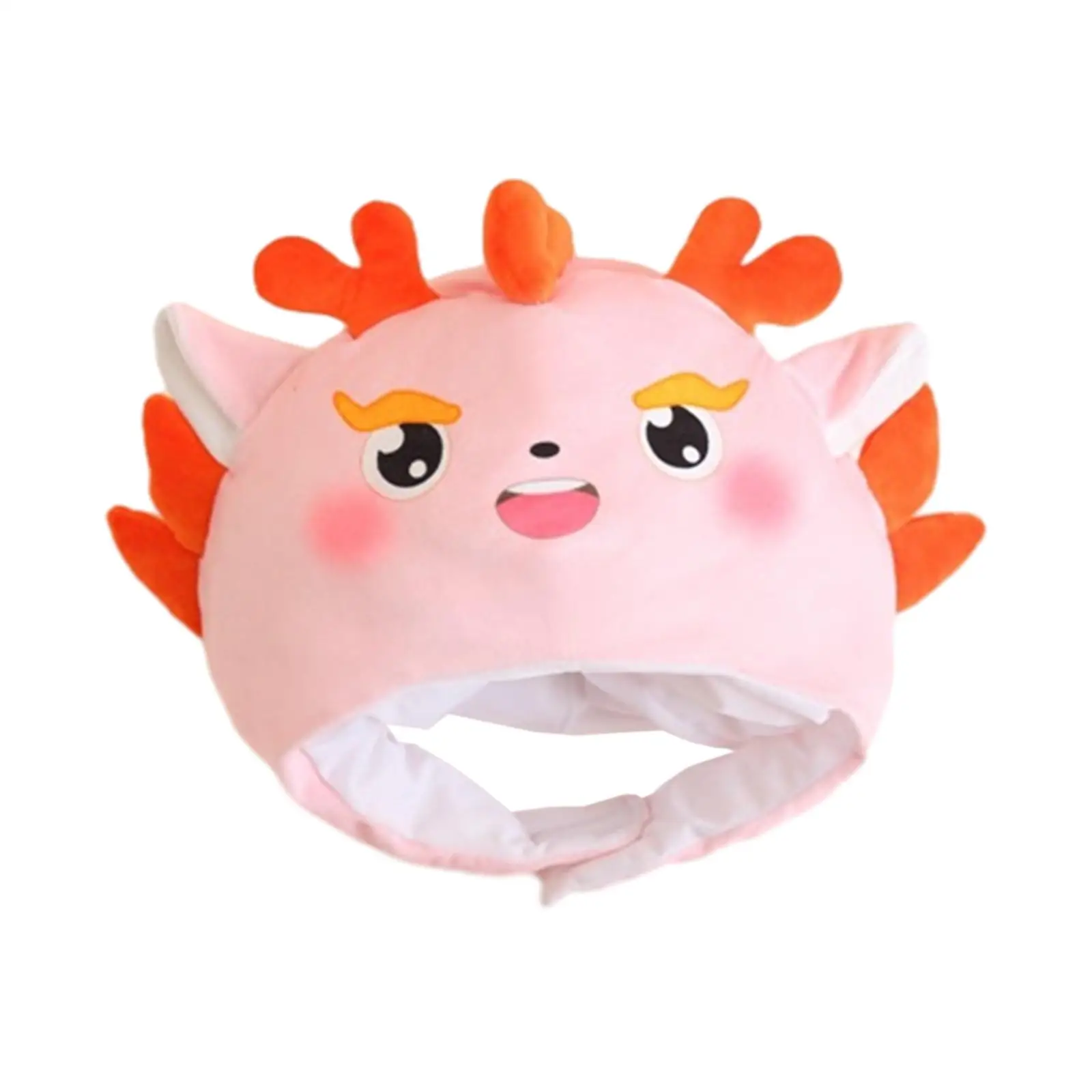 Chinese Dragon Headgear Novelty Cartoon Photo Props Funny Dragon Shape Headwear for Easter Halloween Holiday Cosplay Birthday