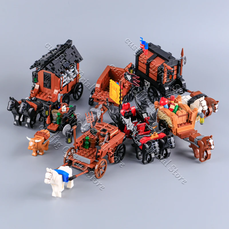 

Конструктор MOC: Средневековый Замок, Волчья Карета, Воинские Фигурки, Военная Техника, Ословый Вагон, Боевой Конь, Волк, Кирпичики, Детская Игрушка