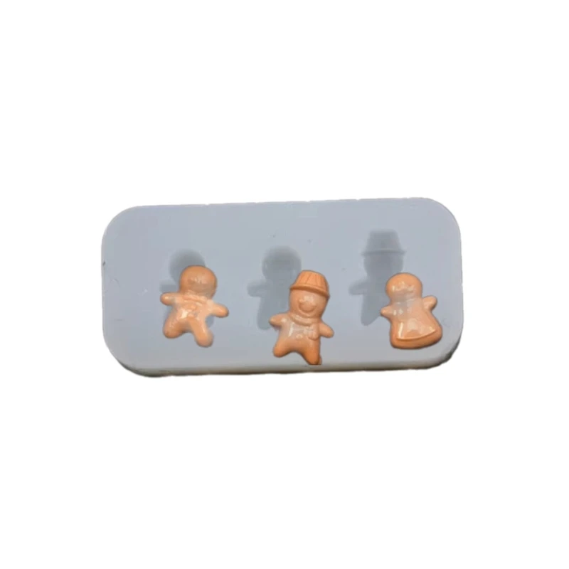 Convenient Silicone Mold Christmas Man Gingerbreads Man Play Mold Baking