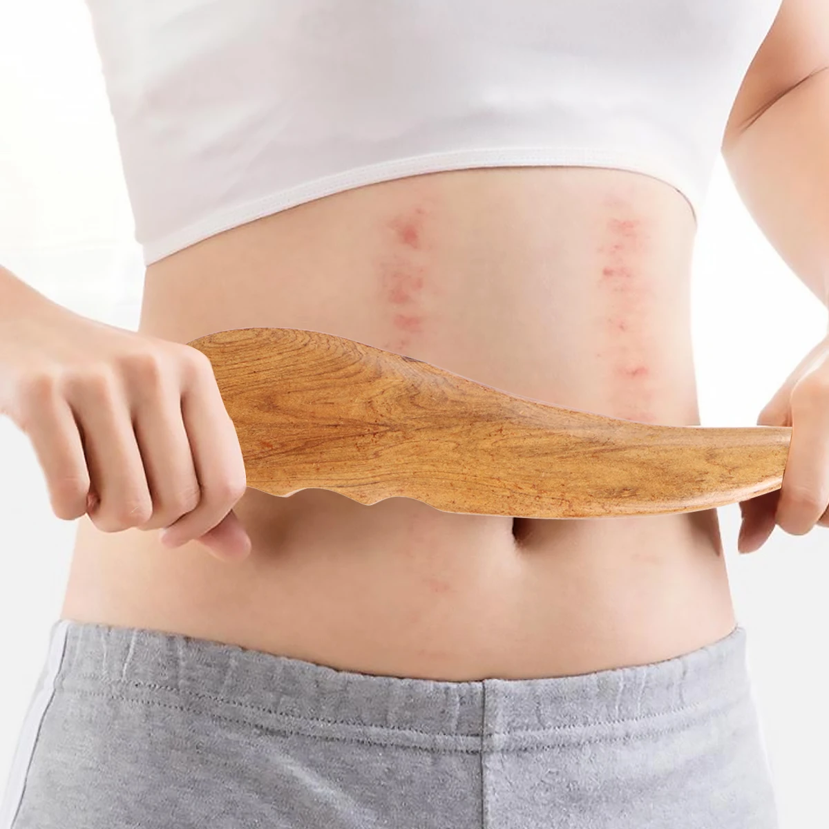 

2pcs Wooden Scraping Plates For Face Neck Shoulder Gua Sha Board Massage Relaxation Tool Portable Mini Massagers