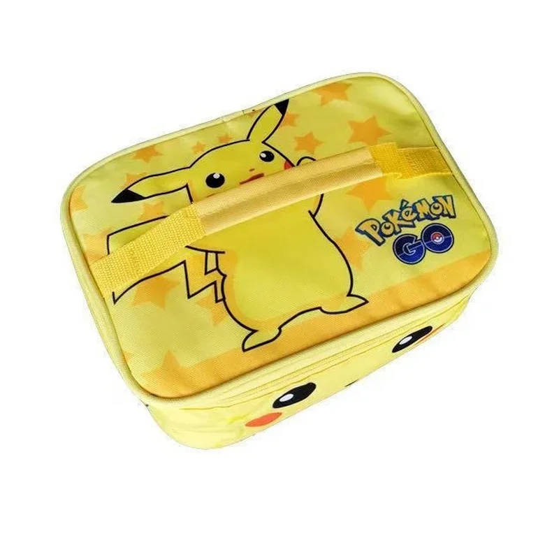 Pokemon Pikachu Children\'s Insulated Lunch Bags Portable High Capacity Cartoon Picnic Bag Student Lunch Box Ice Pack Thermal Bag