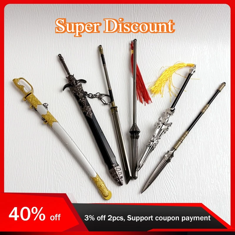 Średniowieczny Mistrz Miecza Samuraj Super Okazja Cosplay Model Rekwizyty Gra Anime Gadżety Kolekcjonerskie na Biurko Prezenty Ozdoby Zabawki