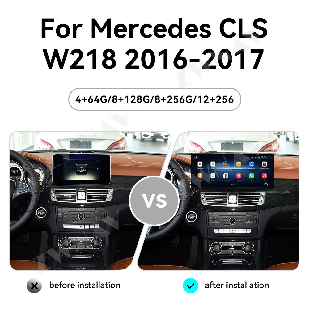 

15,8-дюймовый автомобильный радиоприемник CarPlay QLED для Mercedes GLS W218 2016-2017 5,0, система GPS-навигации, стерео мультимедийный плеер, головное устройство