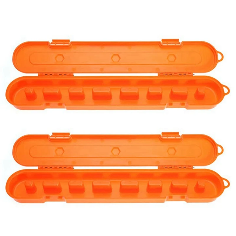 

2X Chainsaw Chain Storage Case,Chainsaw Chain Organizer Box For 10Inch 16Inch 18Inch 20Inch Chainsaw (Orange)