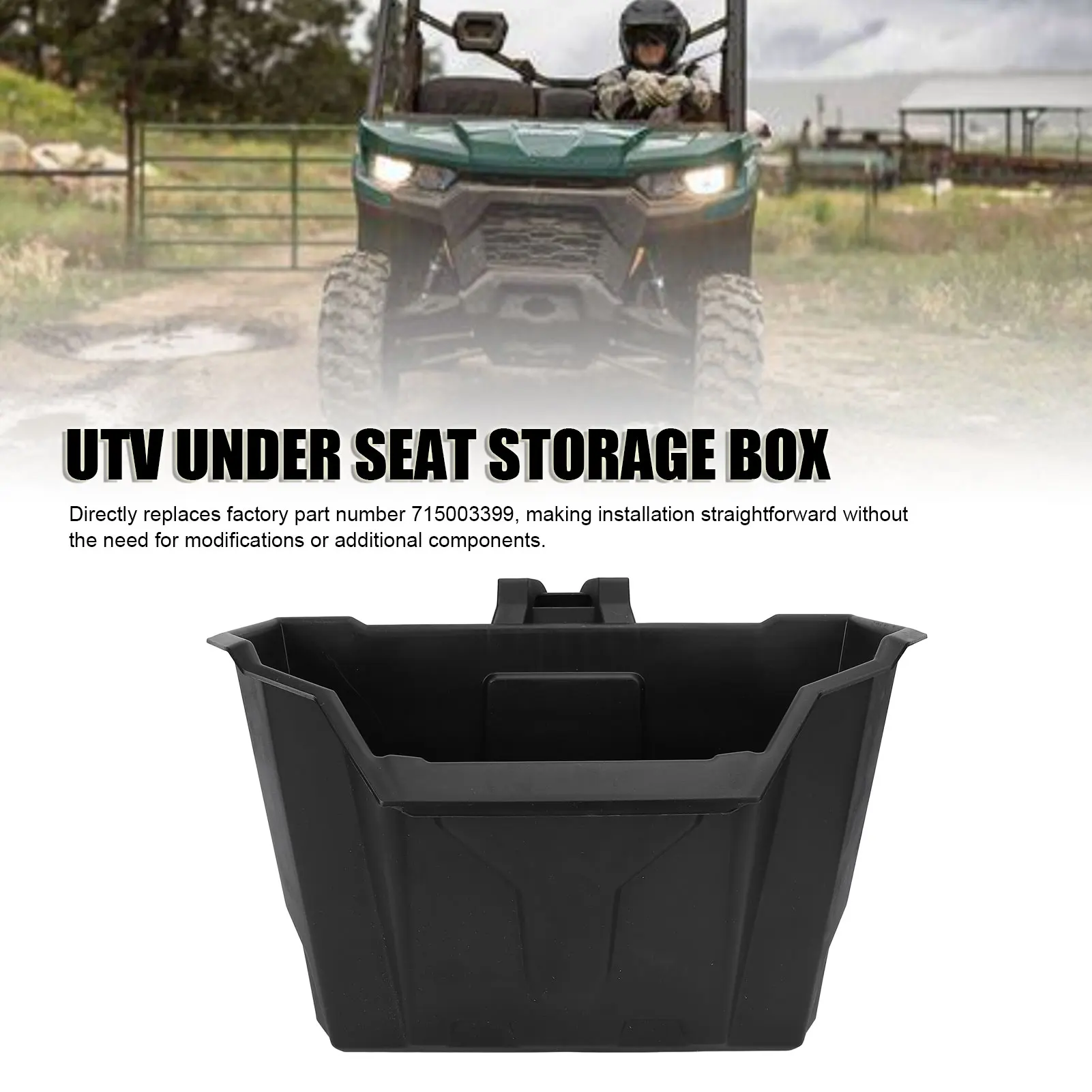صندوق تخزين السائق تحت المقعد UTV صندوق تخزين تحت المقعد من مادة البولي بروبيلين 715003399 متعدد الأغراض للمدافع HD5 HD7 HD8 HD9 HD10