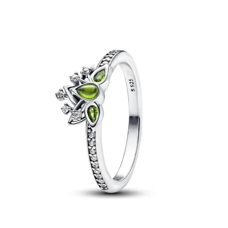 Fashionable 925 sterling silver charming princess ring size 6 7 8 9 women's original wedding crystal luxury accessory image 2