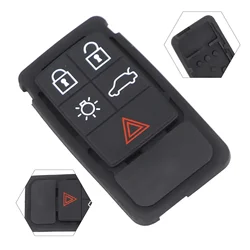 1Pc 5 Pulsante Chiave A Distanza Fob Pad Per Volvo XC60 XC 70 V70 S60 S80 Gomma Nera Chiave Dell'automobile Custodia Pulsante bordo Accessori Auto