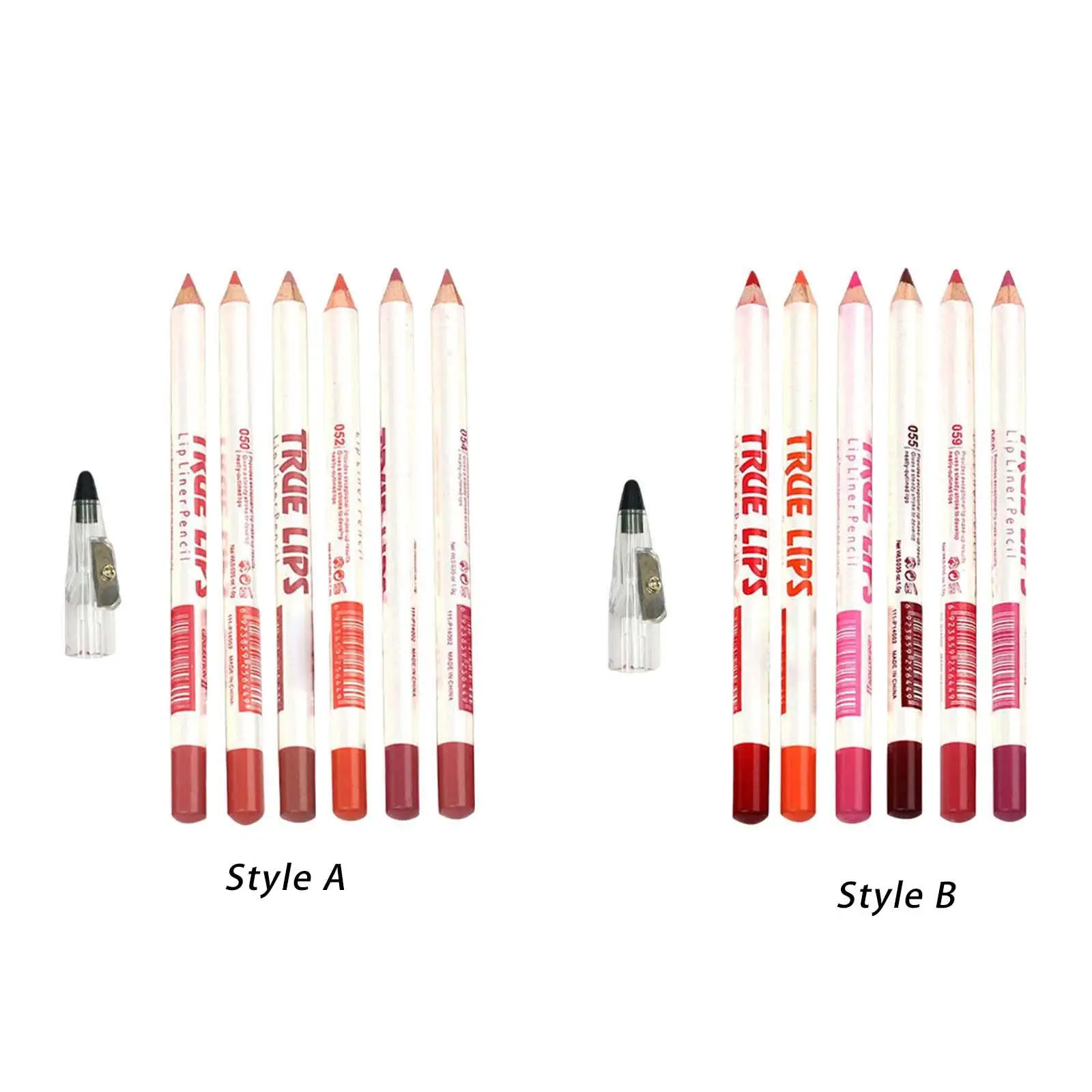 6x Lip Liner Set präzise pigmentiert wasserdicht leicht zu färben Make-up Frauen