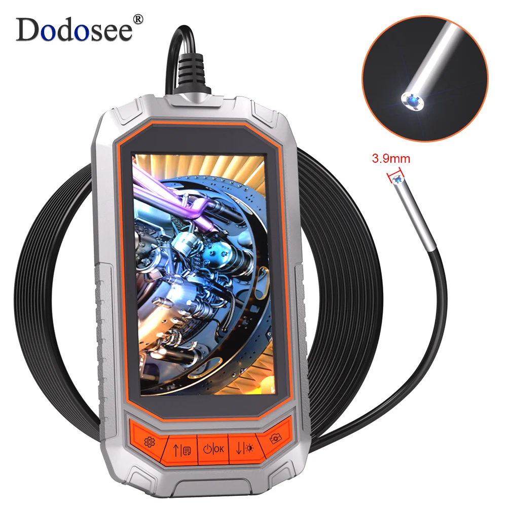 dodosee-hd-1080p-industrial-endoscope-camera-43-ips-screen-6-led-lens-inspection-borescope-waterproof-2600mah-battery