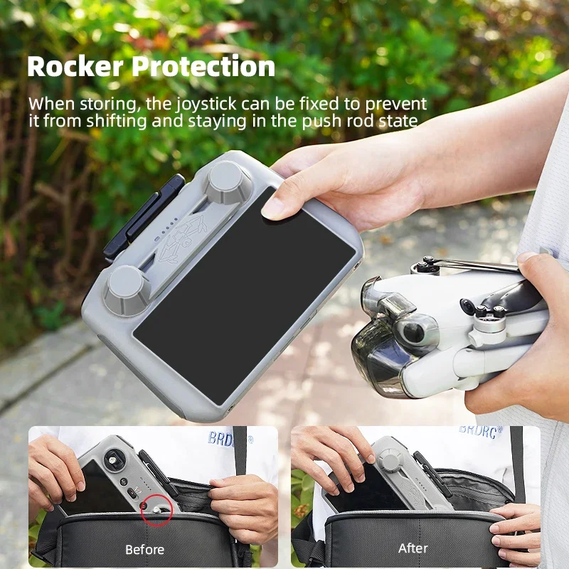 واقي عصا تحكم هزاز بجهاز تحكم عن بعد ، حافظة هزازة بالإبهام ، غطاء لـ DJI RC 1 ، RC 2 ، Air 3 ، Mini 3 Pro ، MINI 4 Pro