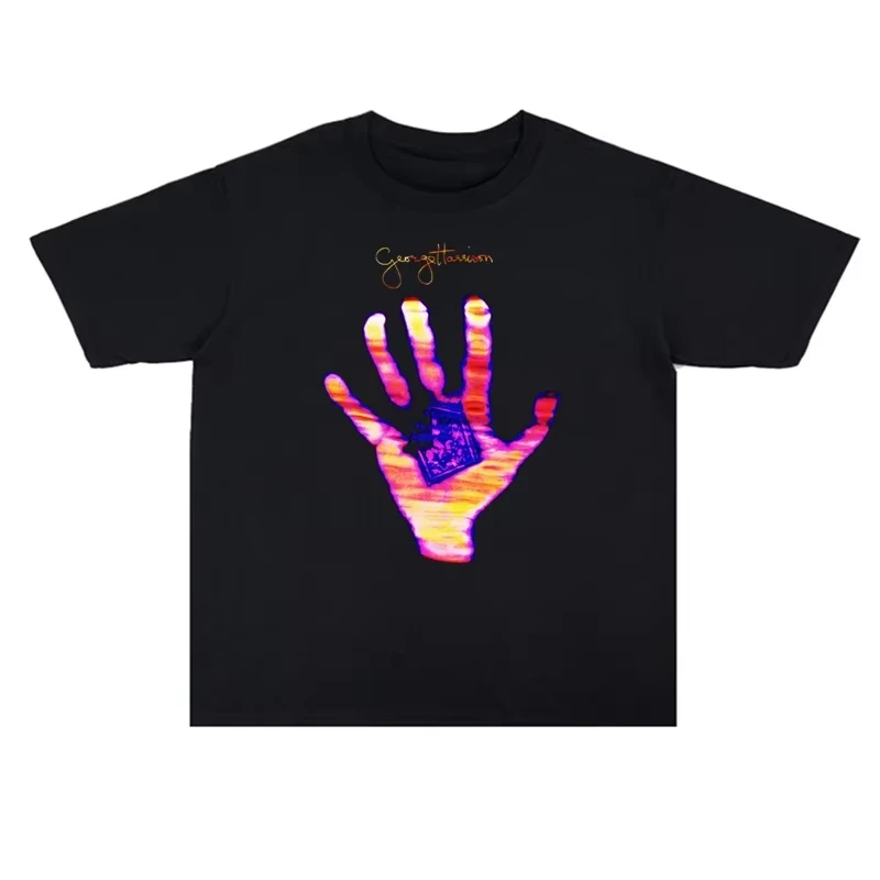 Singer Musician George Harrison Printed High Quality Short Sleeve Casual Loose Streetwear O Neck Tops Vintage Y2k T Shirt Unisex