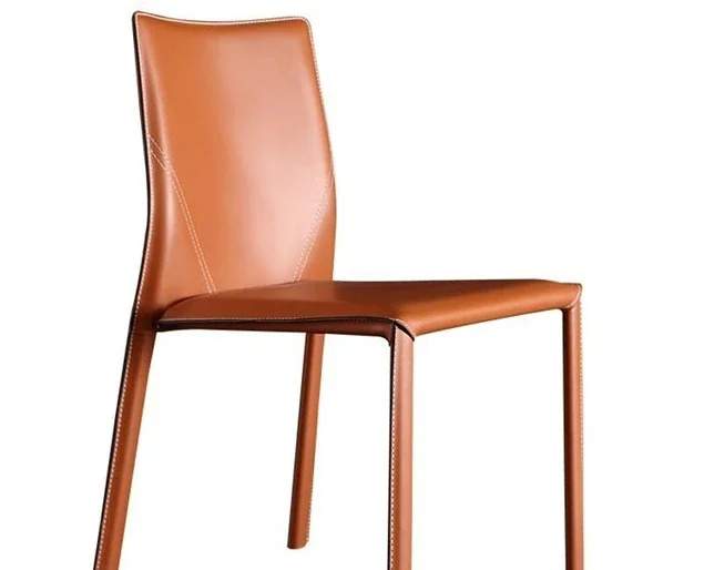 

Leather Dining Chair Modern Minimalist Book Chair Home Dining Table Backrest Design Furniture Chairs
