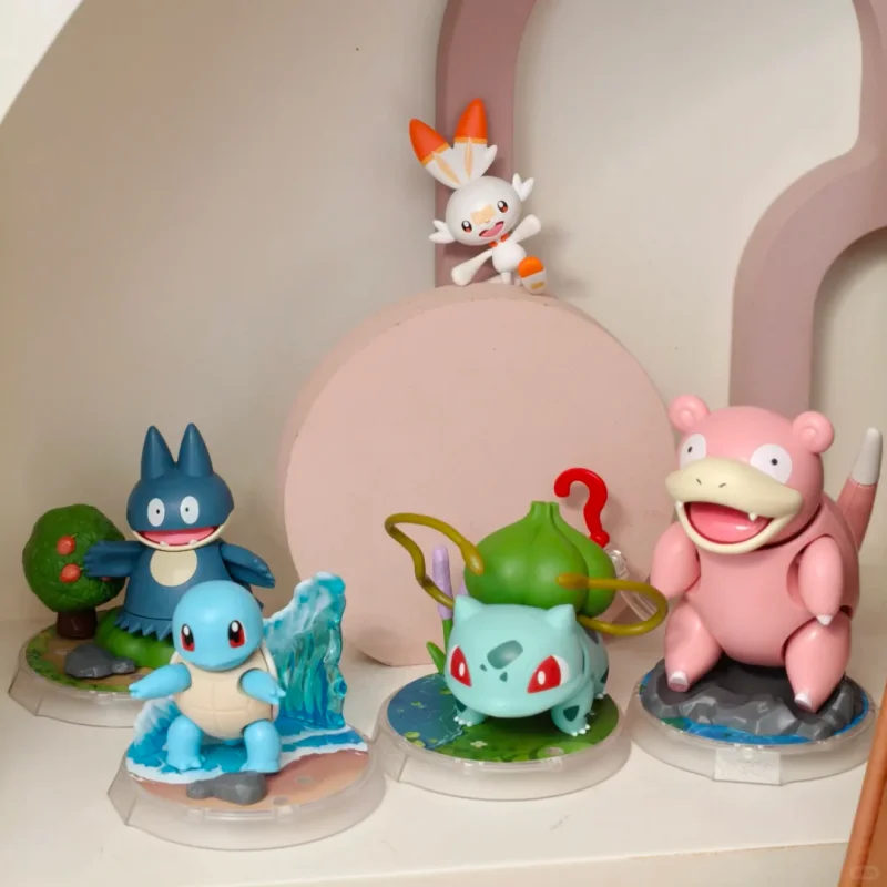 2025년 신제품 정품 블로키즈 포켓몬 애니메이션 피규어 클래식 에디션 S사이즈 액션 피규어 수집용 모델 장식품 선물