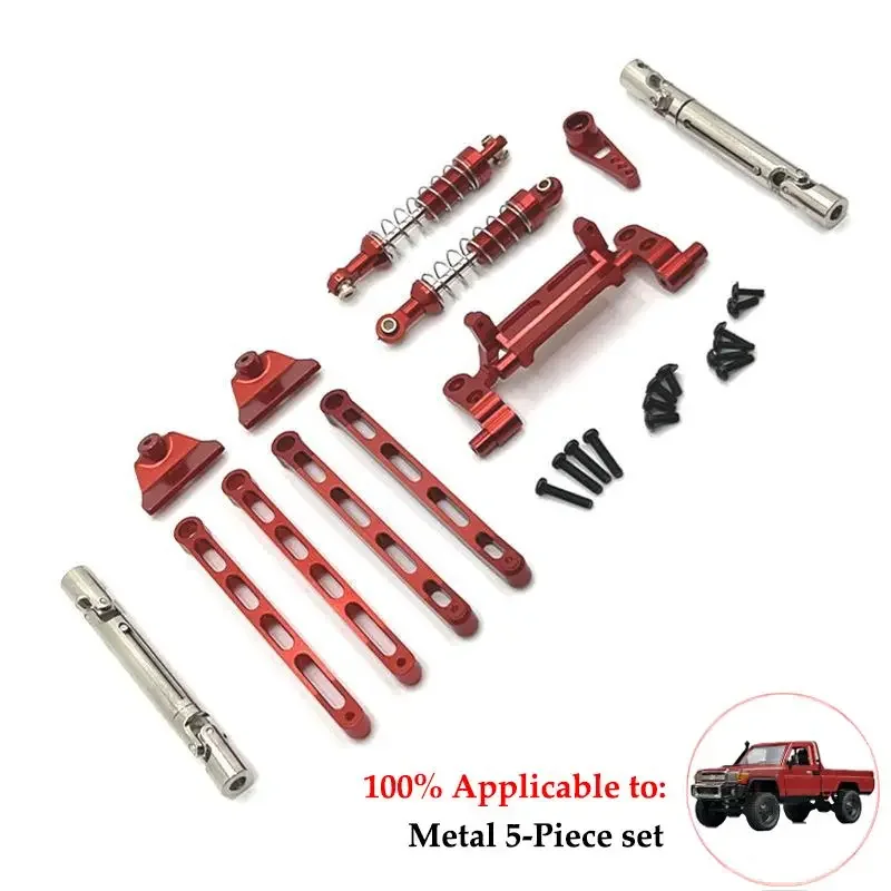 MN82 LC79 MN78 Metalowa oś przednia i tylna Podwozie Drążek łączący Mocowanie drążka Amortyzator Zestaw opon 1/12 RC Car Upgrade Parts