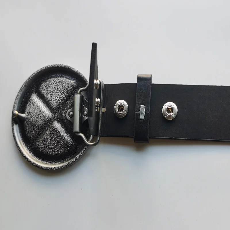NEW Man Super-Cool Metal  Costume Belt Buckle Flim Metal Belt Buckle Black1.5\