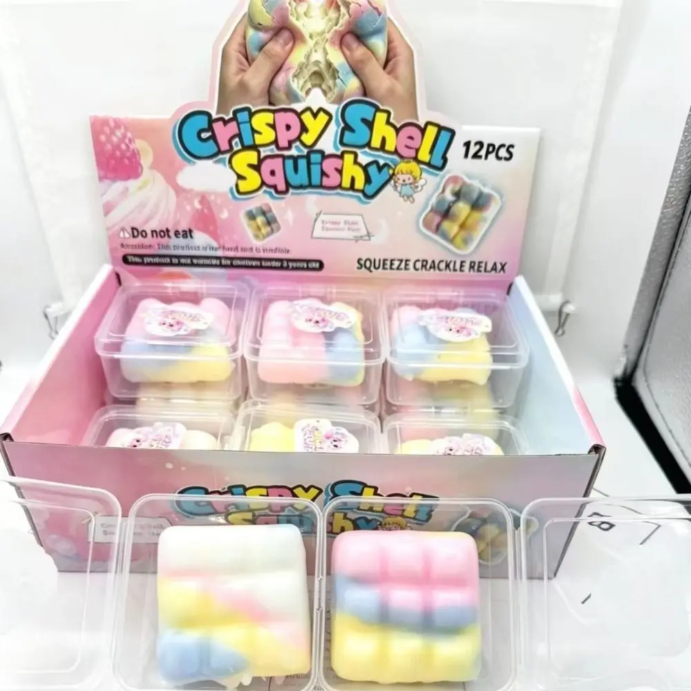 Ice Cream Wax Cracking Squeeze Dumpling Satisfying Sound Crunch Squishy Toy Handmade Non-bounce Crispy Feel Squishy
