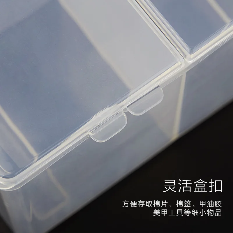 Portable Storage Box Nail Accessoires Wipes Cotton Pads Swab Rods Container Case Nail Art Toos Organizer