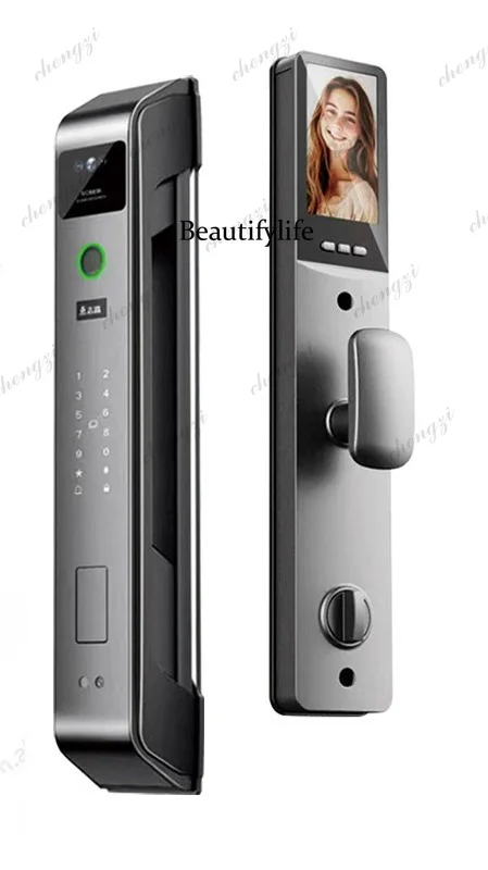Smart fingerprint door lock swipe card facial recognition universal graffiti smart door lock