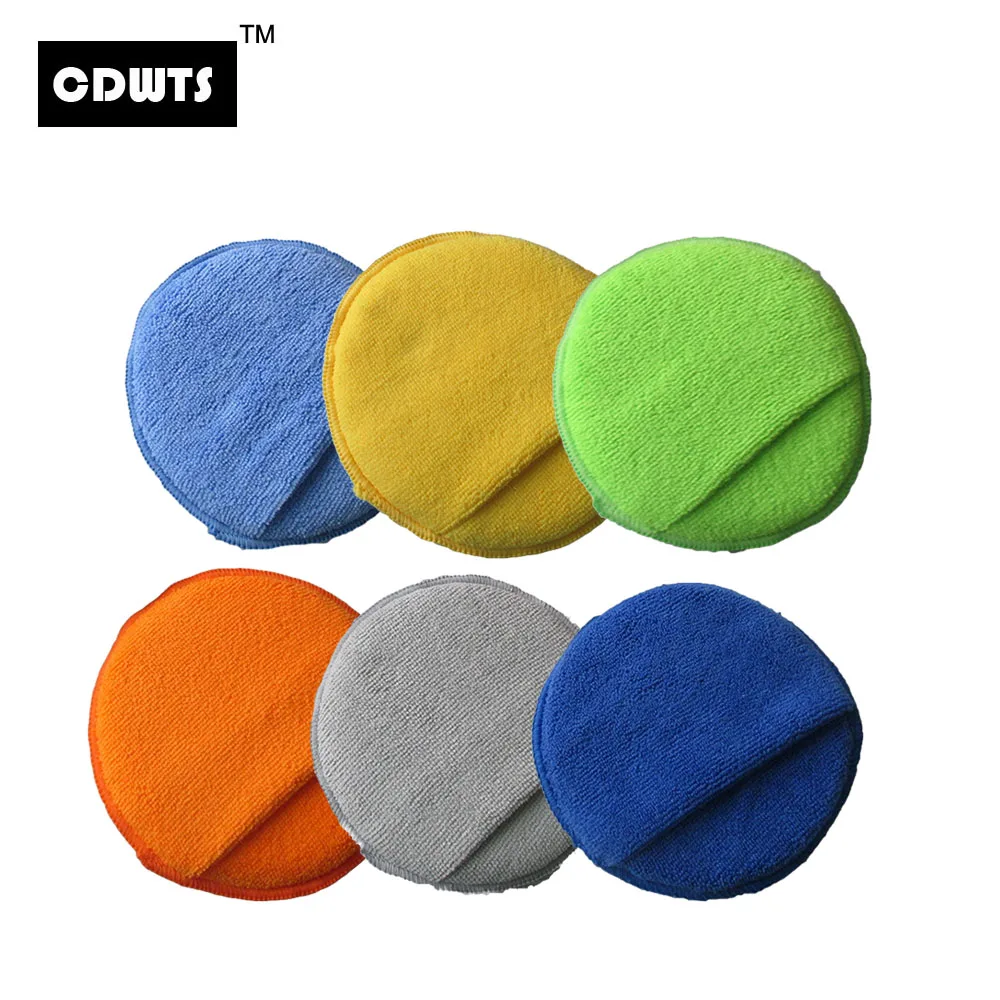 

Microfiber Wax Applicator Pad 6" Car Wax Sponge Car Cleaning Vehicle Accessories Foam Applicator Dust Remove Auto Care Polishing