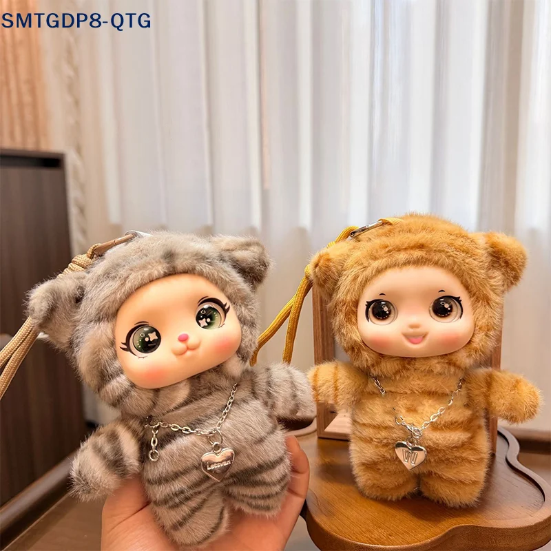 

Hot！New Cute Cartoon Leopard Series Big Eyes Vinyl Face Plush Doll Pendant Backpack Decoration Gifts