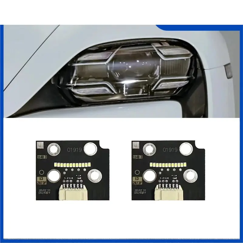 A85E-For Taycan 2019-2025 2Pcs LED Car Headlight Low Light Board Beamer Module Light Bulb