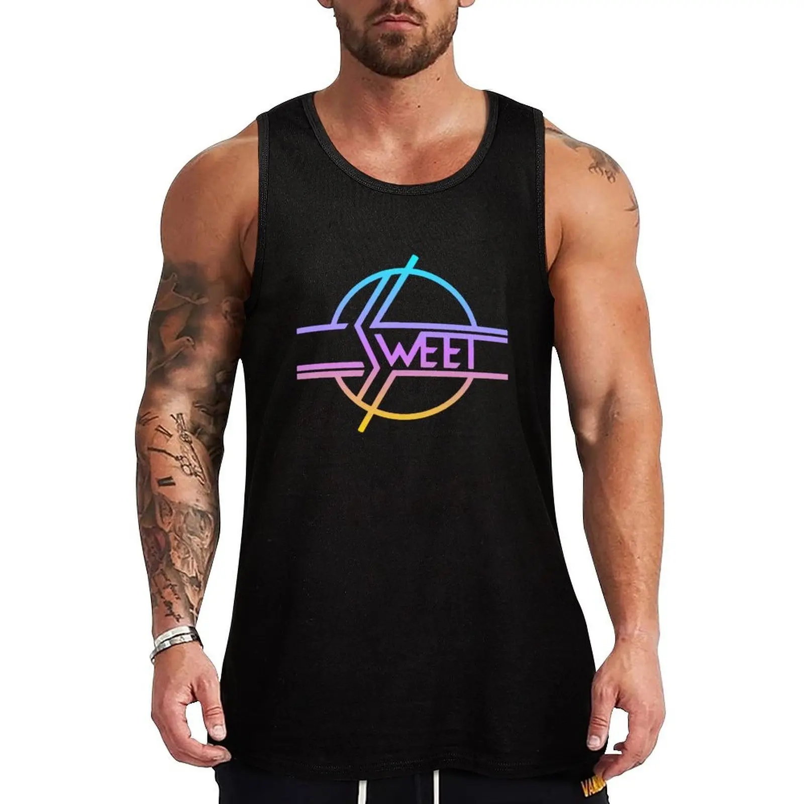 

The Sweet 80's Band Tank Top bodybuilding for men cute tops t-shirts for Men's gym