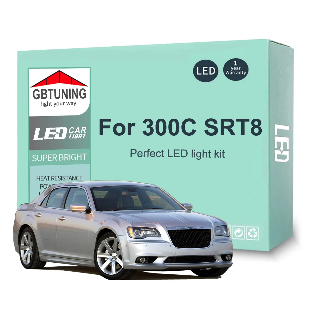 

LED Interior Light Bulb Kit For Chrysler 300 300C SRT8 SRT-8 SRT 2005-2013 2014 2015 2016 2017 2018 Car Dome Trunk Lamp Canbus
