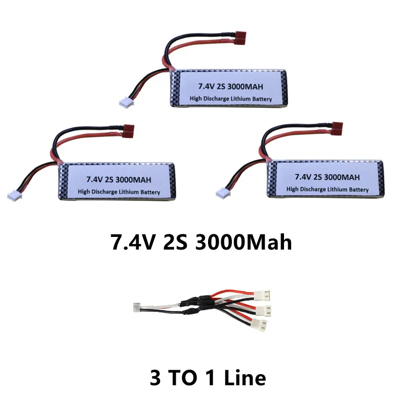104016 104018 104019 Brushless Power 1:10 4WD 60KM/H High Speed Remote Control RC Car Spare Parts 7.4V 2000Mah&3000Mah Battery