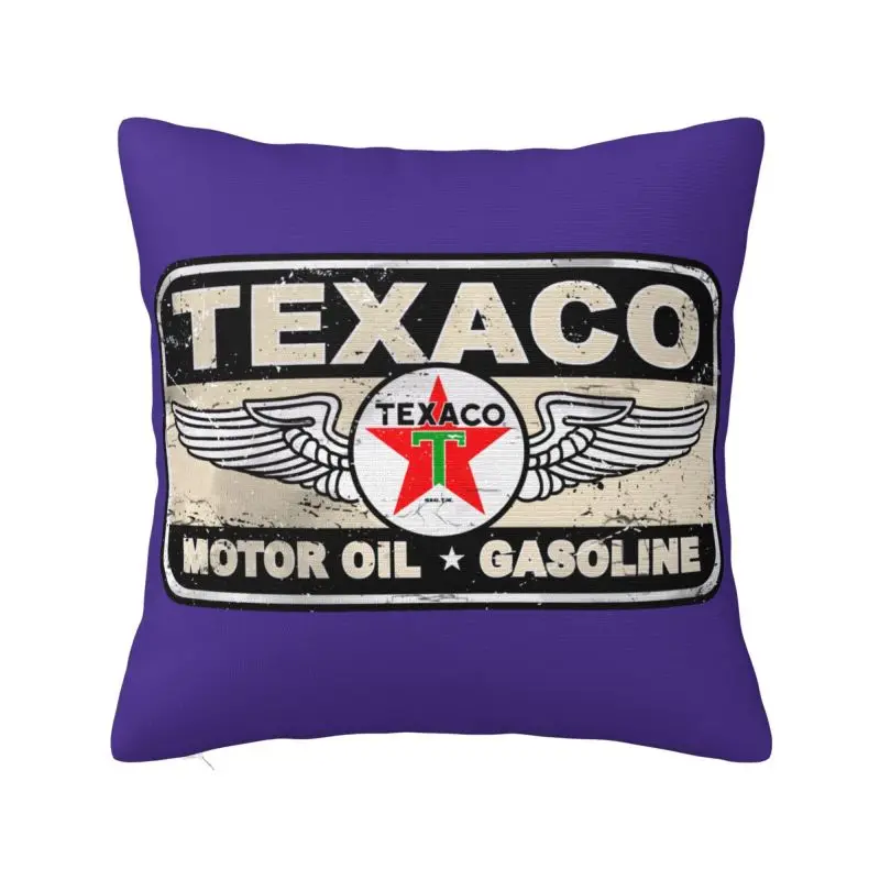 

Vintage Texaco Sign Pillow Covers Decoration Luxury Cushion Decoration Salon Square Pillowcase