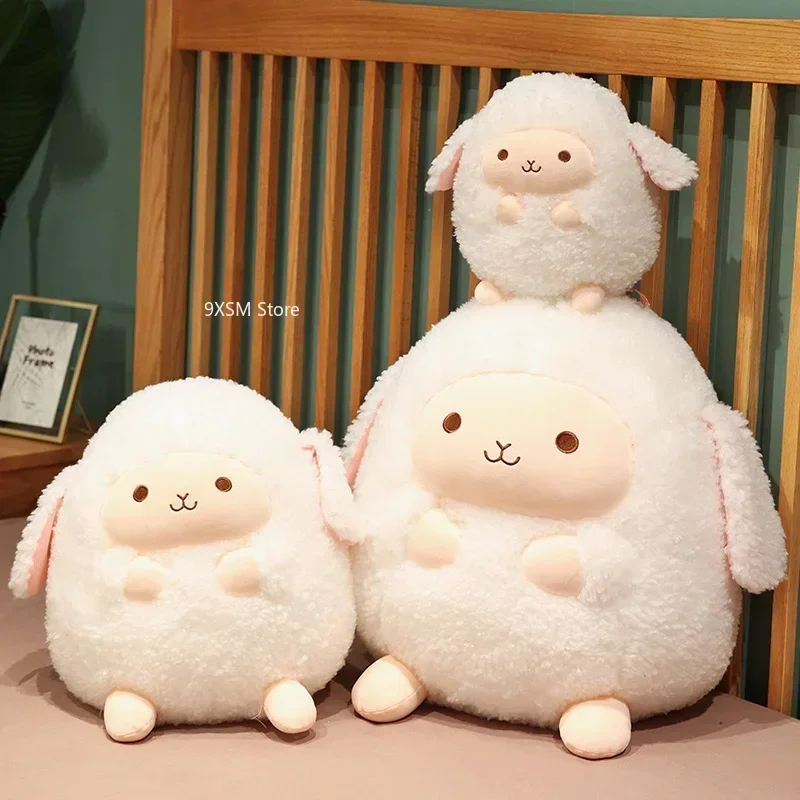 Stuffed Animal Pillow Cartoon Round Ball Sheep 20/30/40CM Plush Toy Lovely Kids Birthyday Gift Soft Obediently Lamb