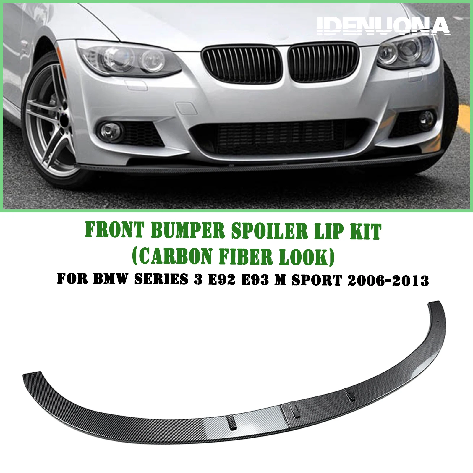 Front Bumper Spoiler Lip Lower Guard Splitter Blade For BMW 3 SERIES E92 E93 M-SPORT 2006-2013