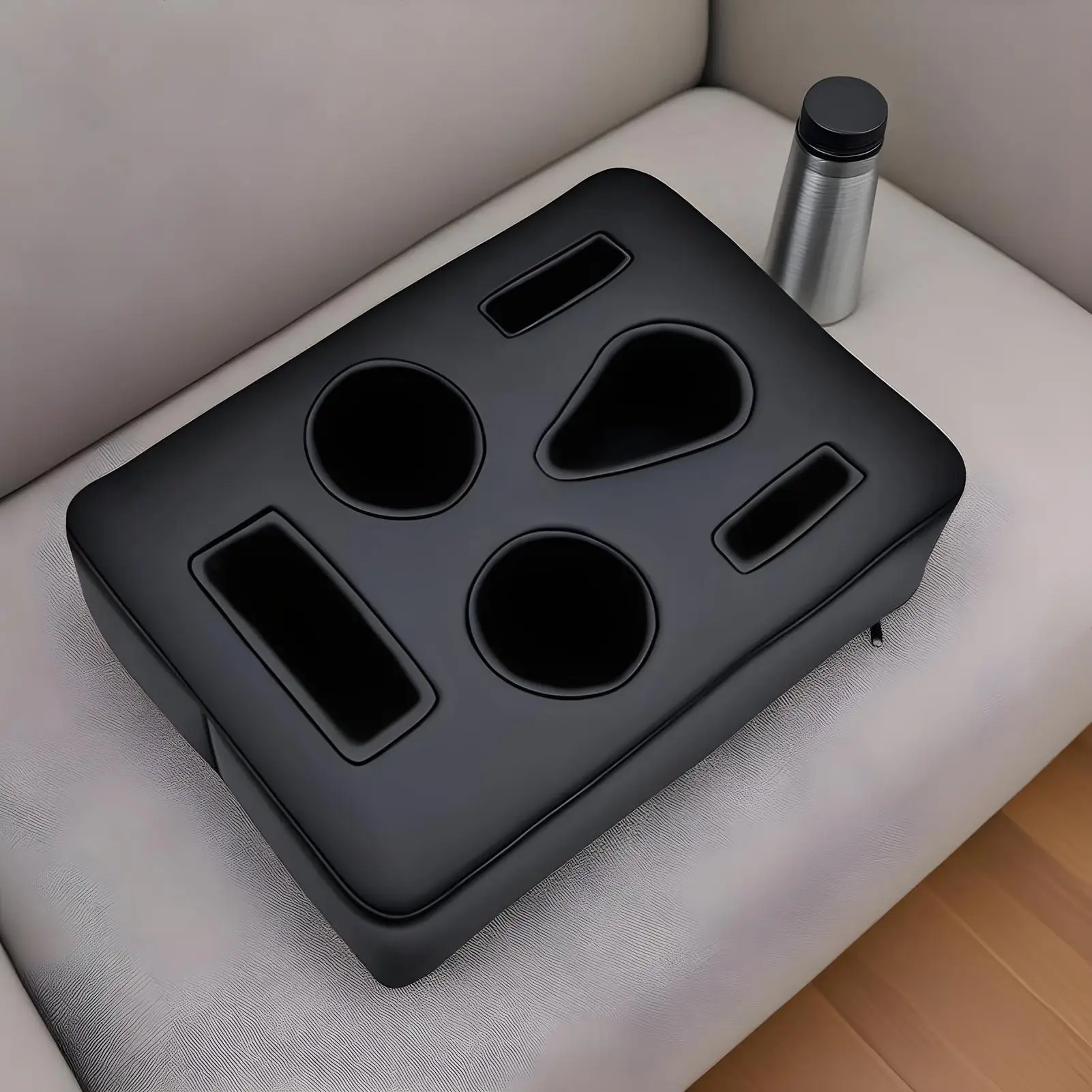 

Armrest Organizer for Car Large Capacity with Cup Holder Car Armrest Box Storage Organizer for Charging Cable Phone Key Card