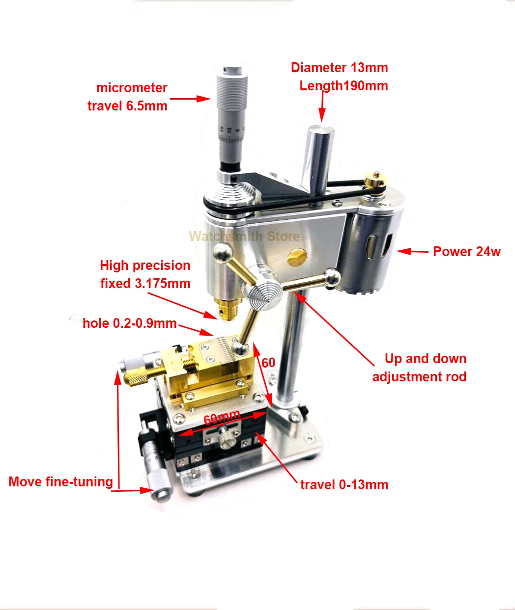 mini drilling machine precision watch repair tool bench drill with speed adjustable power adapter mini bench drill