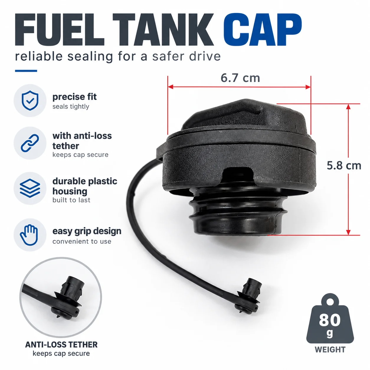 Car Petrol Diesel Fuel Tank Cap Cover OE 1J0201550A For VW Golf 4 5 6 Jetta Passat Polo Audi A3 A4 A6 A8 Skoda Octavia Leon Seat
