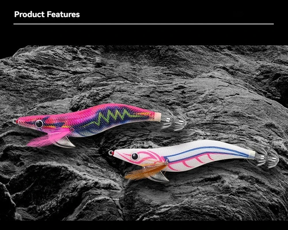 

12 г/14 г/19 г приманка для креветок, набор деревянных креветок, светящаяся в темноте деревянная приманка для креветок, трехцветная светящаяся в темноте приманка для креветок с крючком