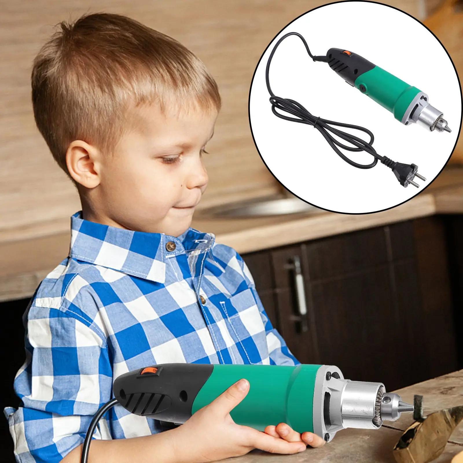 

65mm Electric Grinder 500W High Speed Rotary Tool for Plastic Cutting Drilling Grinding Machine Adjustable Speeds Mini Angle