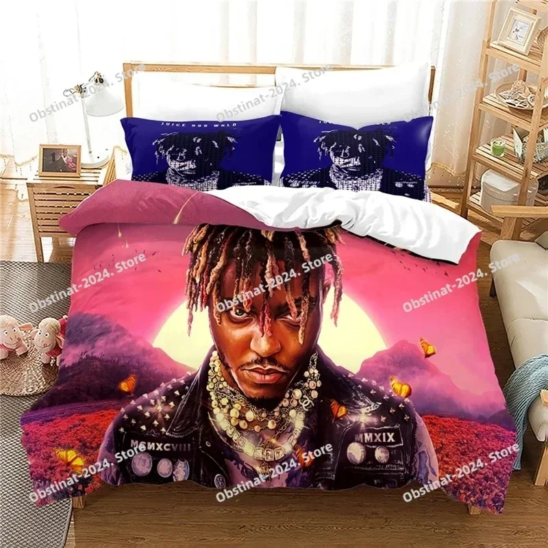 

Juice Wrld 3D Bedding Set Print Duvet Cover Set with Pillowcases Home Textile Single Double Twin Full Queen King Size Bedclothes