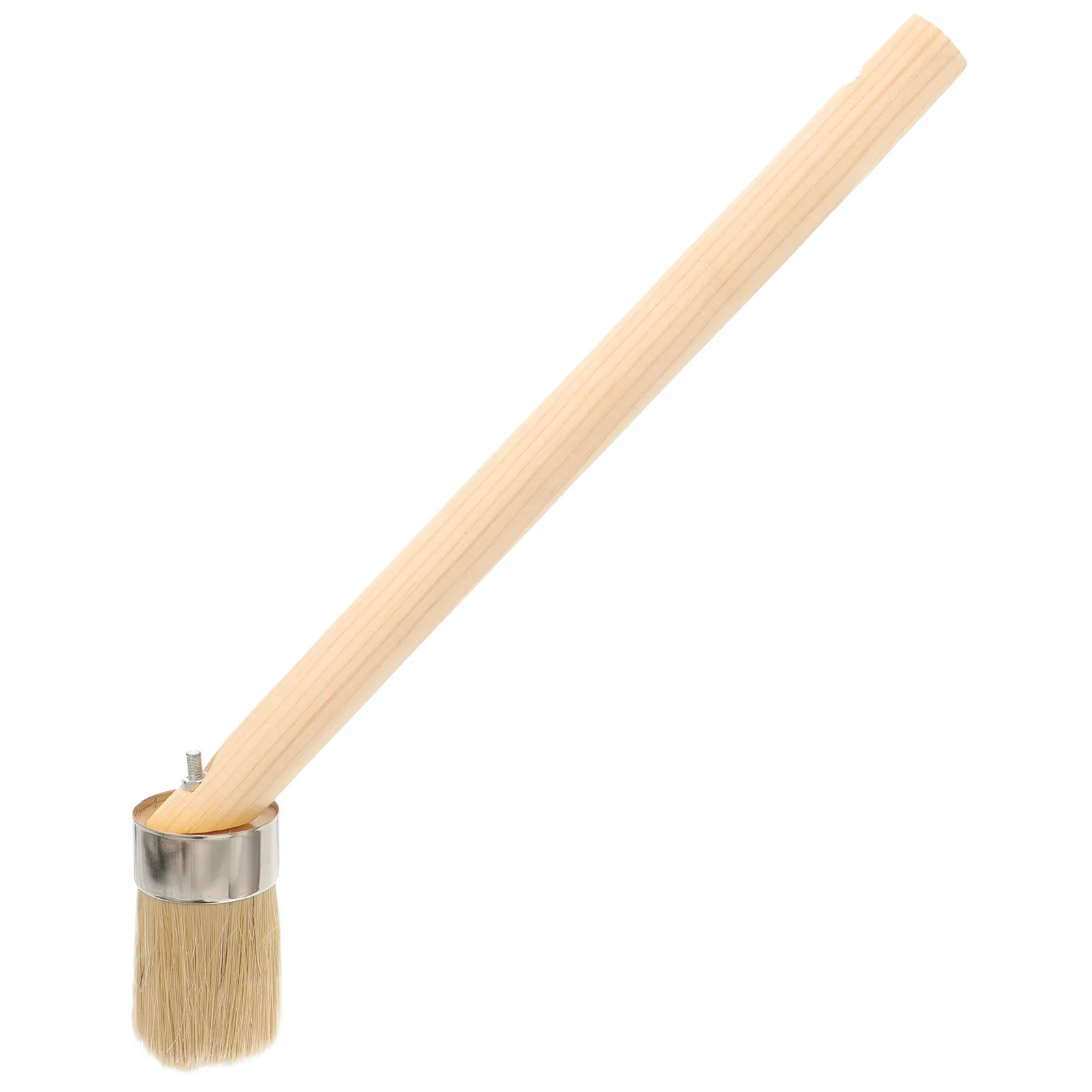 Wood Handle Paint Brush Pig Hair Bristle Round Head for Acrylic Oil Watercolor Painting Chip Brush Painting Supplies