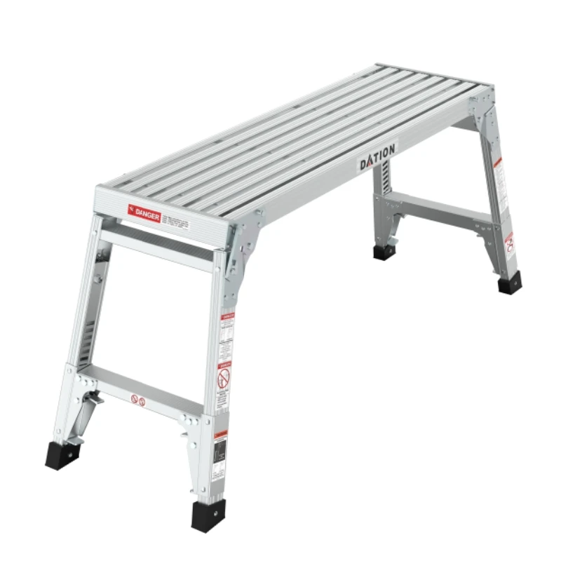 Escada de plataforma estreita Escada de alumínio resistente e fácil de transportar