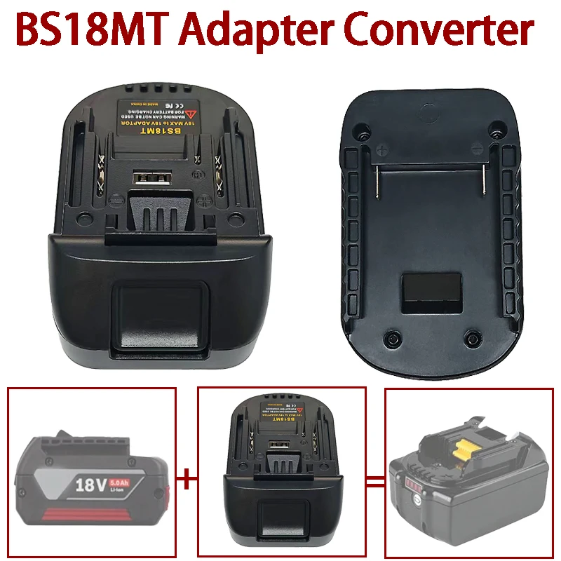 

BS18MT Battery Adapter for Bosch 18V lithium Battery Convert To for Makita 18V Lithium Battery Fit for Makita 18V Power Tool