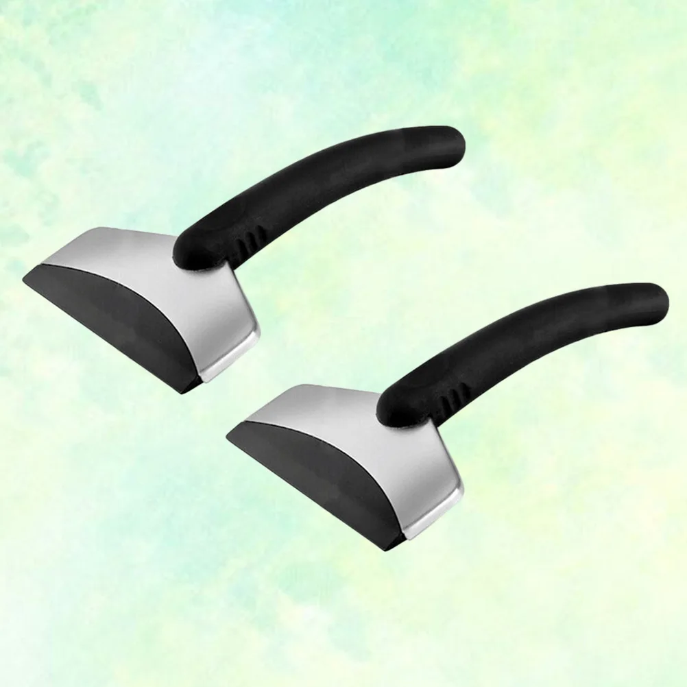 

2 pcs Stainless Steel Car Snow Shovel Auto Ice Scraper Windshield Frost Removal Tool Durable Non-Scratch Easy Grip Vehicle