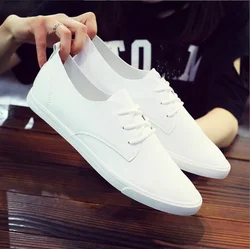 NEW Breathable Men's Shoes Casual Shoes Board Shoes Round Toe White Style Trendy Youth Shoes Sneakers