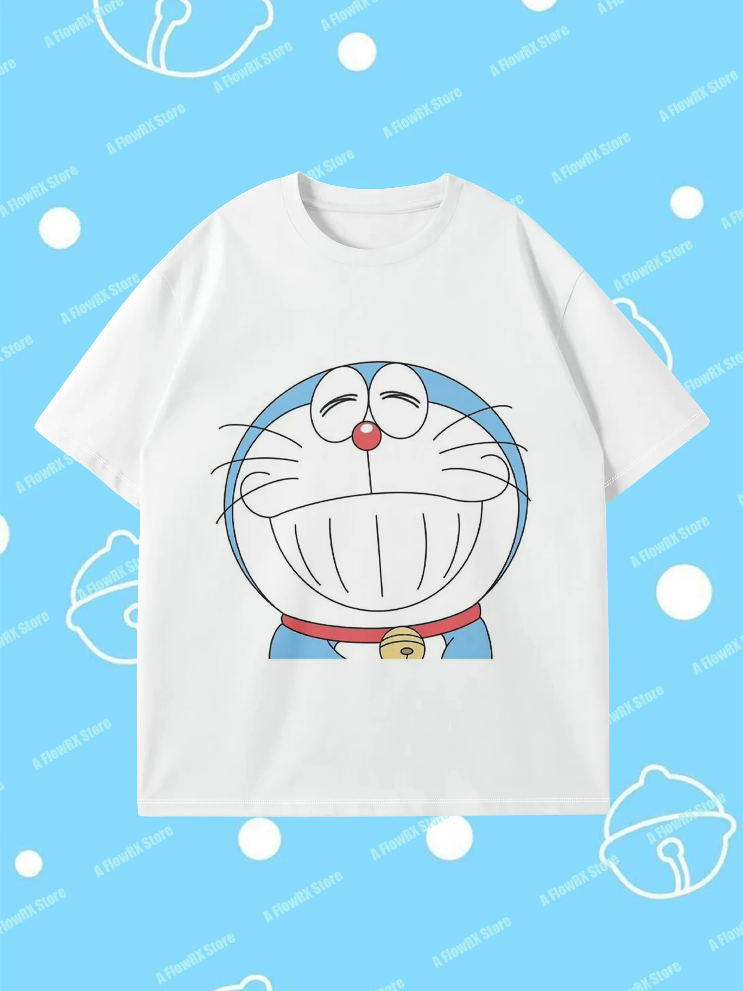 تيشيرتات Doraemon مطبوعة ثلاثية الأبعاد مثالية للاستخدام الخارجي غير الرسمي مناسبة للرجال والنساء والكبار والأطفال في الصيف ومريحة للتنفس