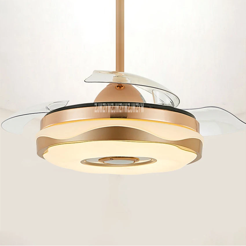 HJ-X2021-Luz Led de techo con música, Control inalámbrico, Invisible, compatible con Bluetooth, 5 velocidades, 110V/220V