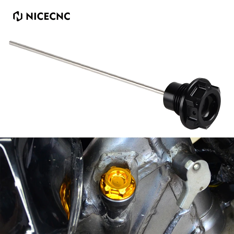 NICECNC For Suzuki 2000-2024 DRZ400 DRZ400E DRZ400S Engine Oil Dipstick Dip Stick Plug DRZ-400SM 2005-2024 2020 2019 2018 2017
