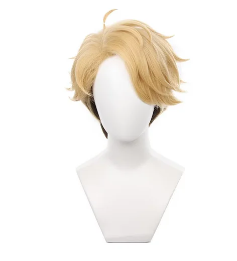 Arashi Narukami Cosplay Wig Short Golden Brown Heat Resistant Synthetic Hair Anime Cosplay Wigs + Wig Cap